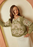 BLUSA BRODERIE MANGA LARGA