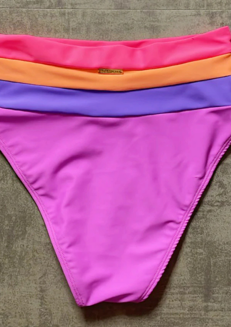 BIKINI COLOR BLOCK HIGH WAIST