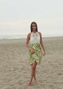 VESTIDO TEJIDO HALTER CORTO